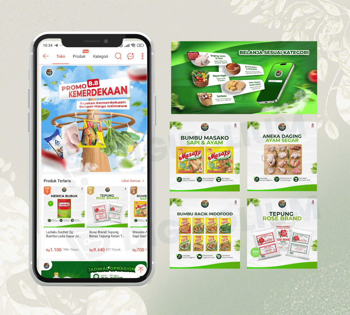 Portofolio desain marketplace Digifolium