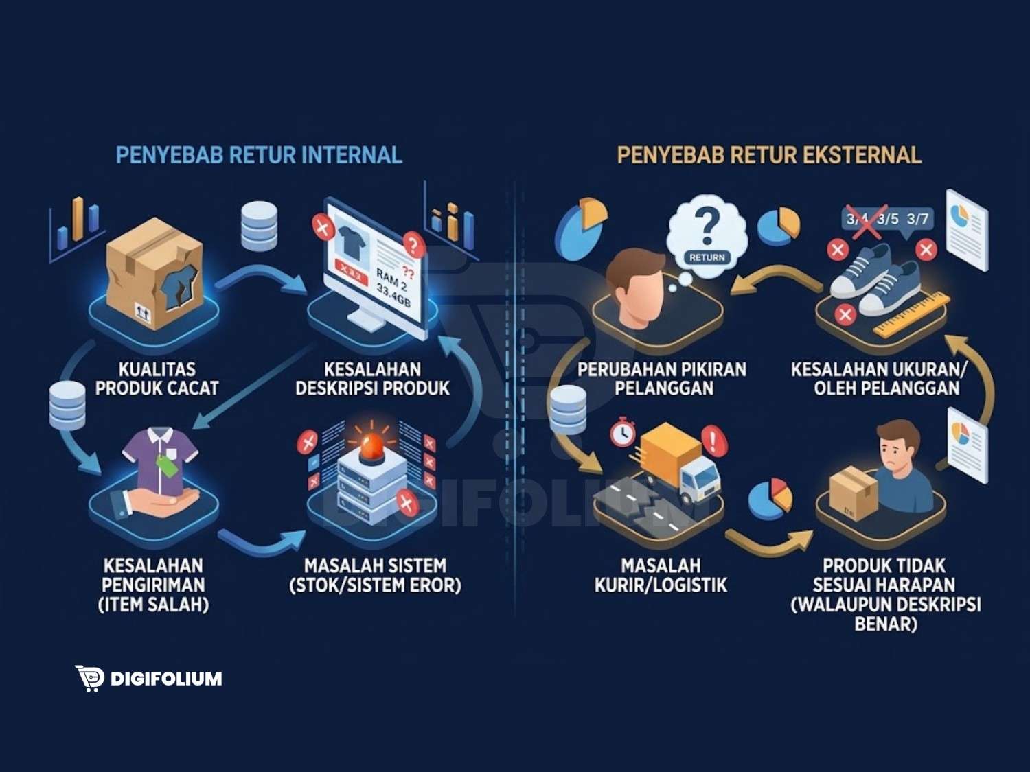 Pisahkan Penyebab Retur Internal dan Eksternal Pisahkan Penyebab Retur Internal dan Eksternal